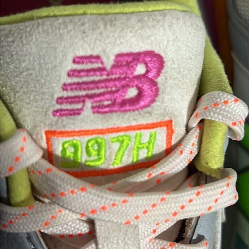 NEW BALANCE  997H‎ Sneakers WHITE PASTEL MULTI Women 11 - EXCELLENT - Rare! - Picture 9 of 14